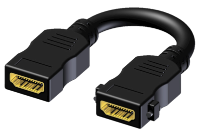 (EOL) (20)Adapter -HDMI female - HDMI female - Pigtail Black