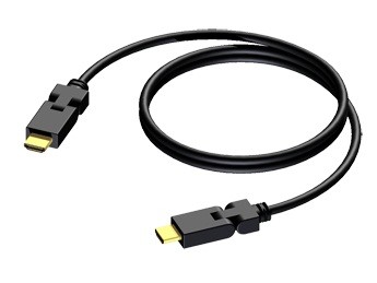 (40)HDMI A male - HDMI A male - swivel connected 2 meter