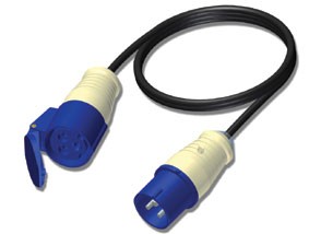 (6) Power cable - cee 16 amp male - cee 16 amp female - 3 x 2.5 mmý 10 meter