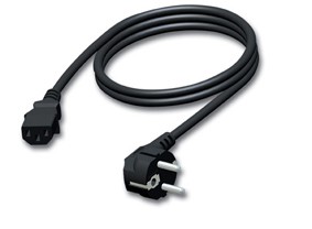 (50)Power cable - schuko male - euro power female - PVC lead - 3 x 1.5 mmý 0,5 m