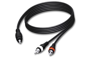 (50) Procab CAB711/1-5 - 3.5 mm Jack male stereo - 2 x RCA/Cinch male 1,5 meter