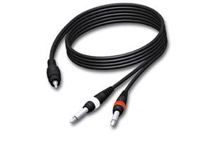 (30) Procab CAB713/3 - 3.5 mm Jack male stereo - 2 x 6.3 mm Jack male mono 3 meter