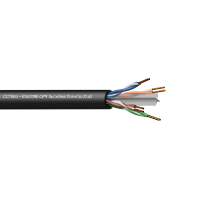 (2)Networking cable - CAT6 - U/UTP - solid 0.25 mmý - 23 AWG - EN50399 CPR Euroc