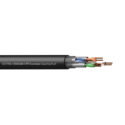 (2)Networking cable - CAT7 - S/FTP - solid 0.25 mmý - 23 AWG - EN50399 CPR Euroc