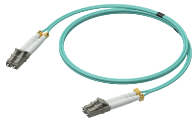 Fiber optic cable - lc/pc - lc/pc - duplex - LSHF 1 meter - lshf - aqua