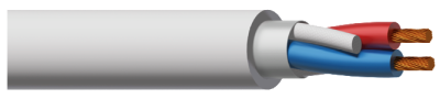 Loudspeaker cable - 2 x 2.5 mm - 13 AWG 100 meter, white
