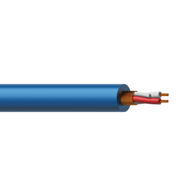 (4)Balanced microphone cable - flex 2 x 0.23 mmý- 24 AWG 100 meter, blue