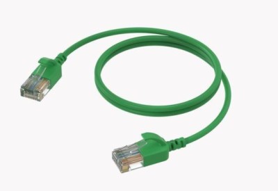Slimline networking cable - CAT6A RJ45 - RJ45 U/UTP Green version - 0.5 meter