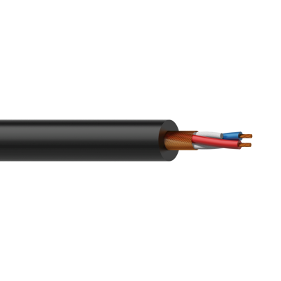 Balanced microphone cable - flex 2 x 0.22 mm - 24 AWG - HighFlex 100 meter