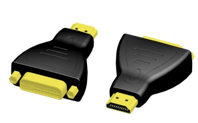 (10)Adapter - HDMI male - DVI female - single link