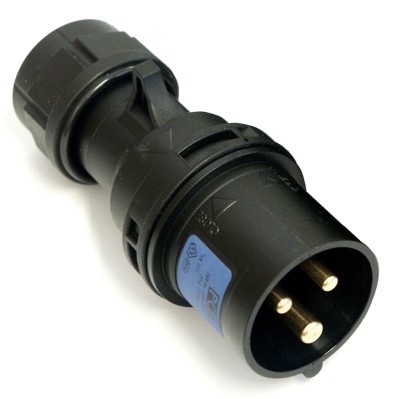 Male cable 220V/16A/3 black