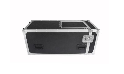 De-Luxe Case for 16 Mic Stands, tube storage and hinged door front