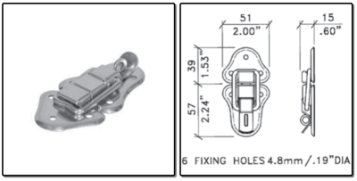 opbouwslot met slotoog, - verzinkt - prijs per 1 stuk - surface-mounted lock with lock eye, - Galvanised - price per piece