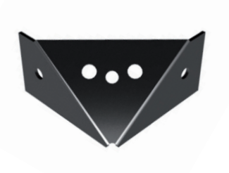 montagehoek R8800 (case), - zwart - prijs per 1 stuk - mounting angle R8800 (case), - black - price per piece