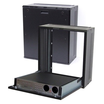 2HE montageset VDWR02, - zwart - prijs per 1 stuk - 2U mounting set VDWR02, - black - price per piece