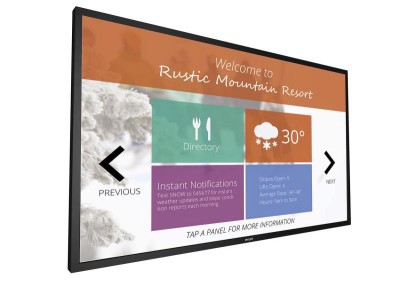 75" Multi Touch Display, 10 touch points, AR Glas