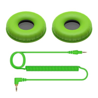 HC-CP08-G: HDJ-CUE1 Replacement Cable and Pads (Green)
