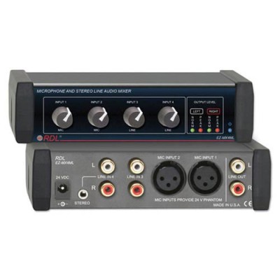 RDL EZ-MX4MLX - mic en stereo line audio mixer