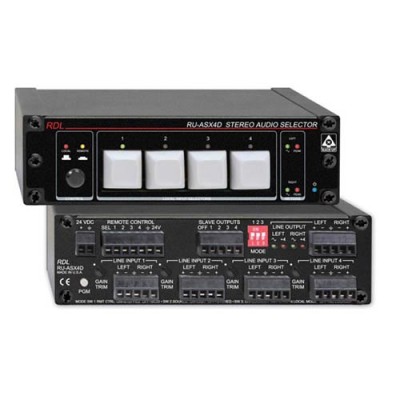 RDL RU-ASX4D - Stereo audio selector 4x1