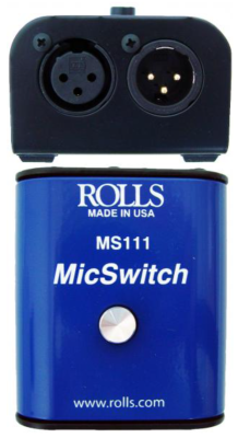 Rolls MS111 MicSwitch, cofigurable to be Push to Mute, Release to Mute, Push ON