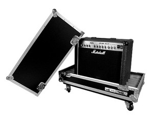 universal large guitar amplifier case -  length & depth adjustable with wheels