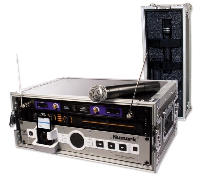 4U 19" Rackmount wireless case with handheld mic storage in covers