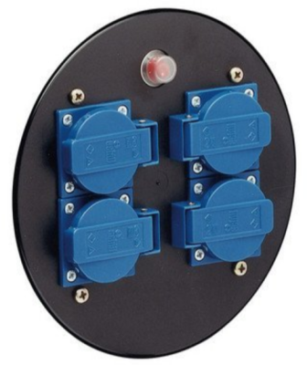 Combination-cover with 4 SCHUKO-sockets