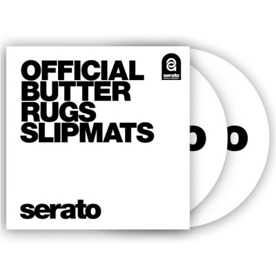 White slipmat  with black Serato logo
