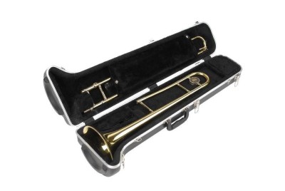 Trombone Case - Black - Custom Foam