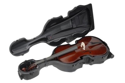 Cello 4/4 Roto-molded Shell - Black - Custom Foam