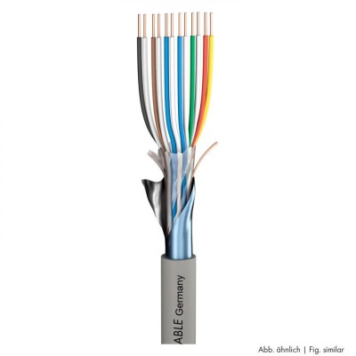 Telecommunication cable Logicable LG; PVC, flame-retardant; grey | 2 x 0,60 mm x