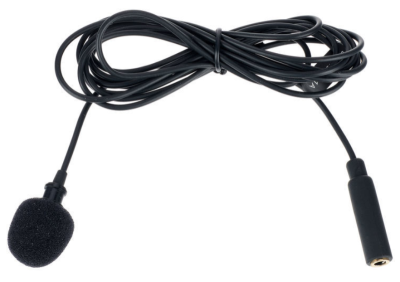 LavMicro U1A, lavalier microphone with detachable 3.5mm TRS to Lightning adapter