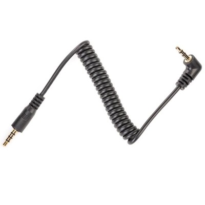 Saramonic SR-PMC2, TRRS to right-angle TRS coiled cable, 3,5mm connectors, 18 to