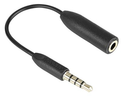 Saramonic SR-UC201, short adapter cable, 3,5mm TRS female to 3,5mm TRRS