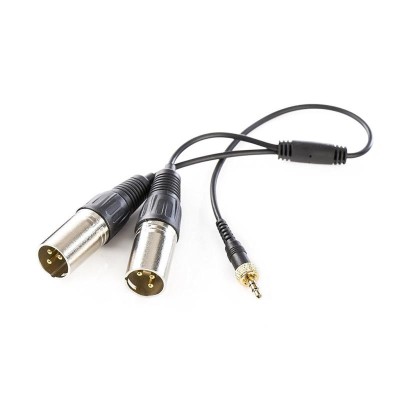 Saramonic SR-UM10-CC1, stereo adapter cable, locking 3.5 mm TRS to 2x XLR3-M