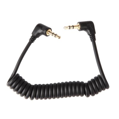 Saramonic WM4C-C35, TRS to TRS coiled cable, 3,5mm right-angle connectors, 18 to