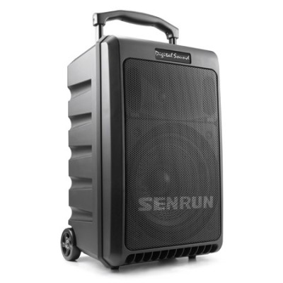 Senrun loud portable PA system 180 W 10", mp3 player, BT and 1 UHF handheld