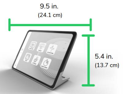 10" color touch display with simple and intuitive user interface for monitoring