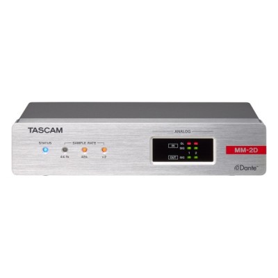 Tascam MM-2D-E - 2 In/2 Out Analog MIC/Line DANTE Converter with DSP, Euroblock