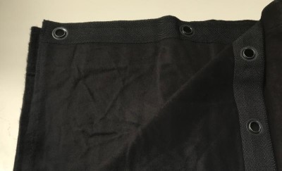 Frise / Jupe coton noir classé M-1 avec oeillères 6x0.6m de haut