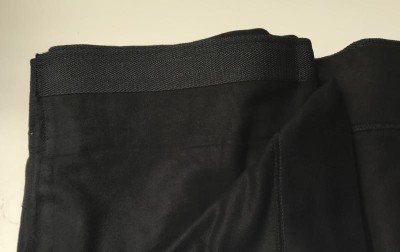 Frise / Jupe coton noir classé M-1 sans oeillères 6x0.6m de haut