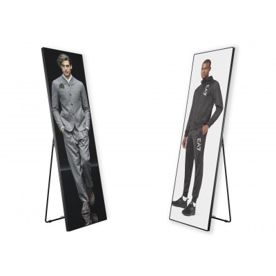 SET 2 DISPLAY LED POSTER HELVIA HLV-POS1.8 Indoor 1890mm*650mm with stand and flight case