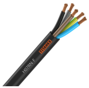 Power cable TITANEX - H07RN-F 5G2.5 - 5 x 2.5 mm² - 13 AWG 100 meter