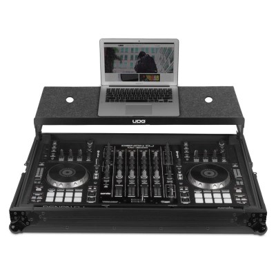UDG Ultimate flightcase multi format xxl black MK3 plus (laptop shelf) MK3