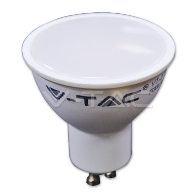 VT-2887D - LED Spotlight - 7W GU10 White Plastic 6000K Dimmable  Luminous flux 5