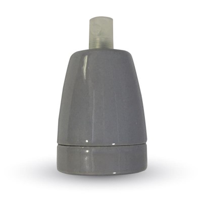 VT-799 - Porcelan Lamp Holder Fitting Grey