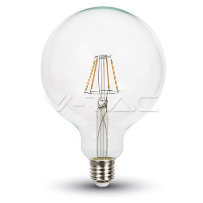VT-1994D - LED Bulb - 4W Filament  E27 G125 2700K Dimmable Luminous flux 320Lm