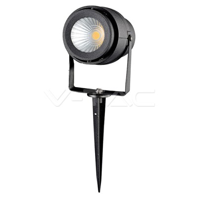 VT-857 - 12W LED Garden Spike Lamp Black Body 4000K  Luminous flux 720Lm