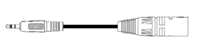 Cable 3.5mm balanced male connector to male XLR connector
