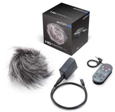 Zoom APH6 - Accessory Pack for Zoom H6: USB charger + Wired Remote + Hairy windscreen